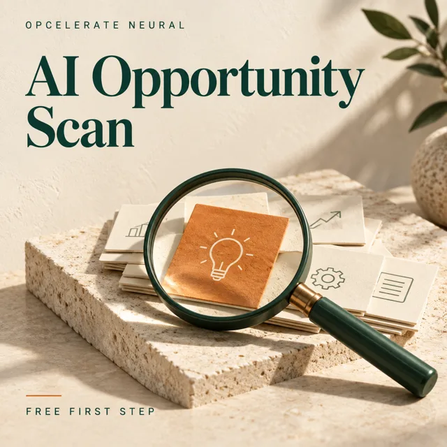 Opcelerate Neural Free AI Opportunity Scan product cover: free first step