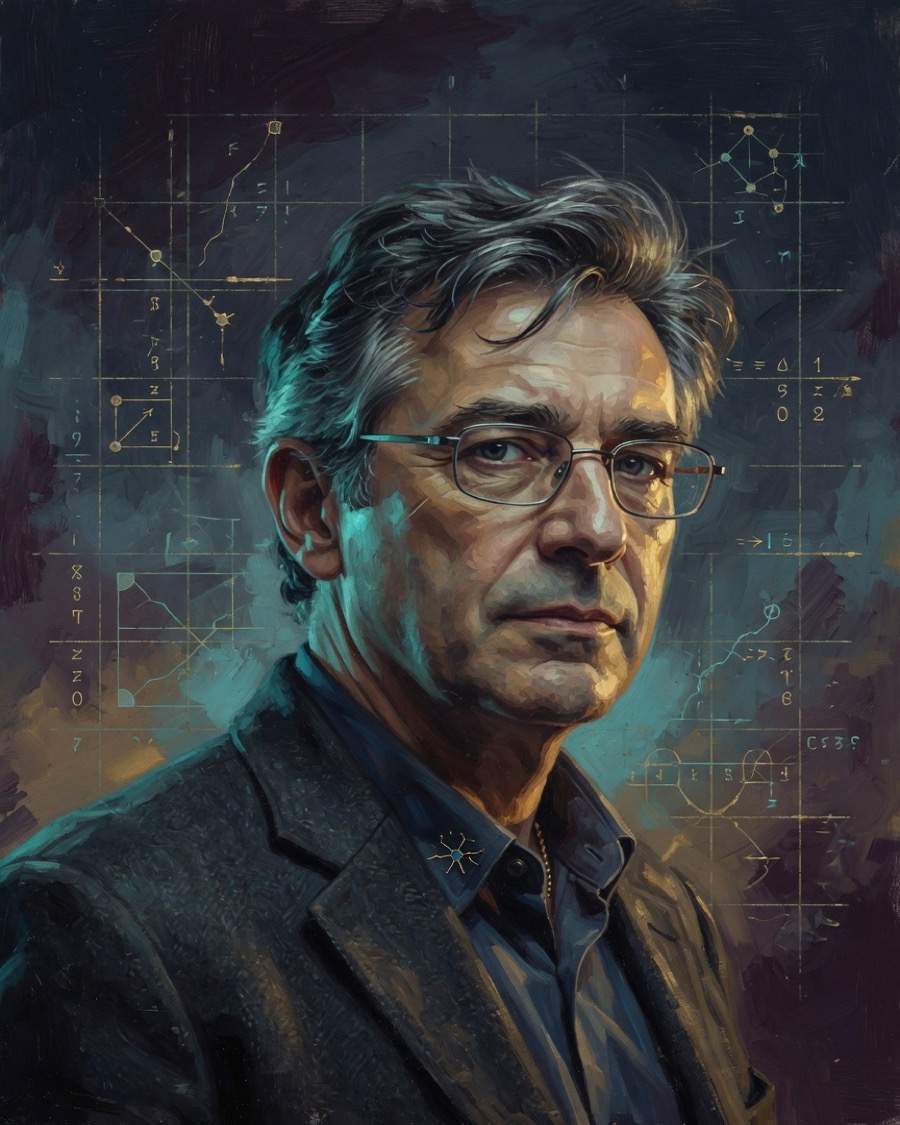 AI-generated Odyssey portrait illustration for Yann LeCun (not a photograph)