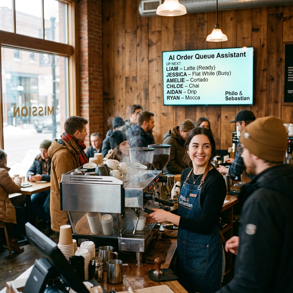 Calgary Café Cuts Wait Times 41% After AI Order Agent Joins the Team — Regulars Now Greet It By Name