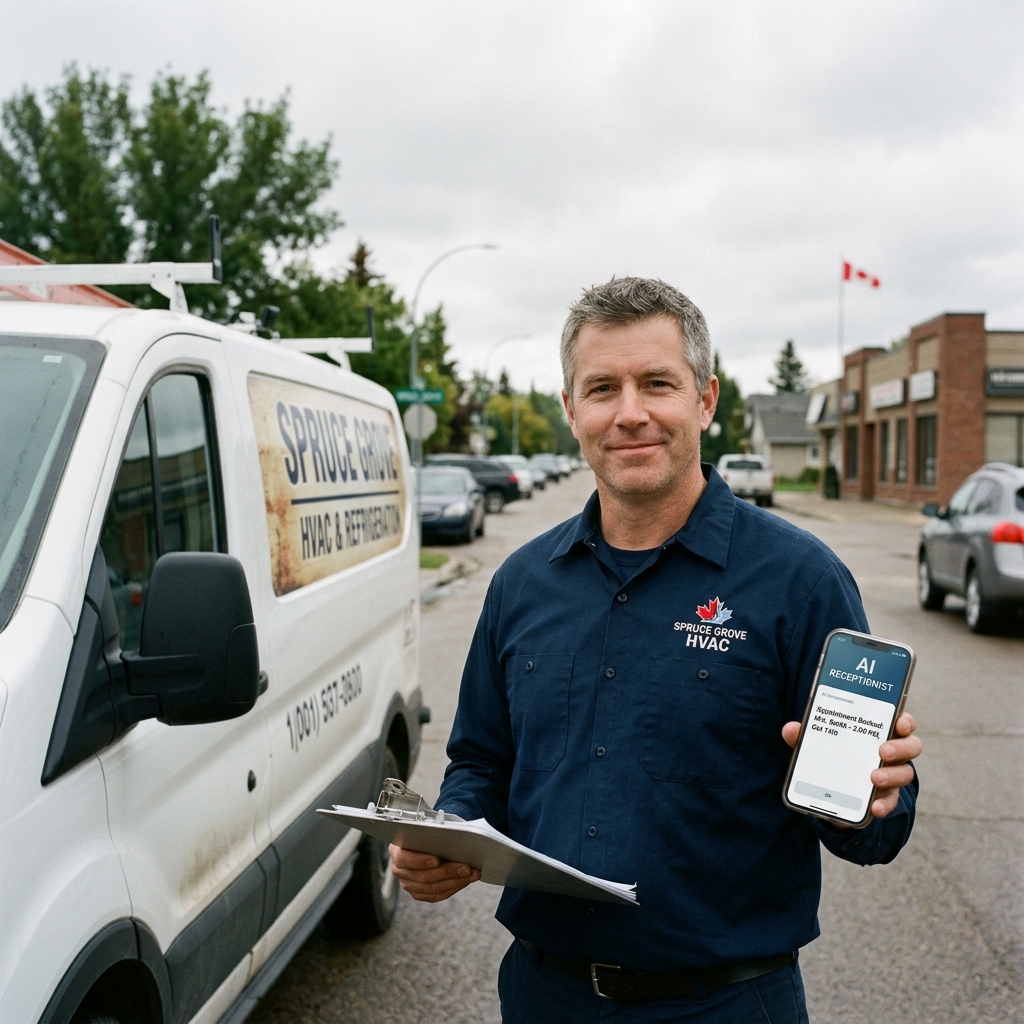 AI 'Receptionist' at Spruce Grove HVAC Company Books 142% More Service Calls — 'It Never Sleeps. It Never Misses a Call.'