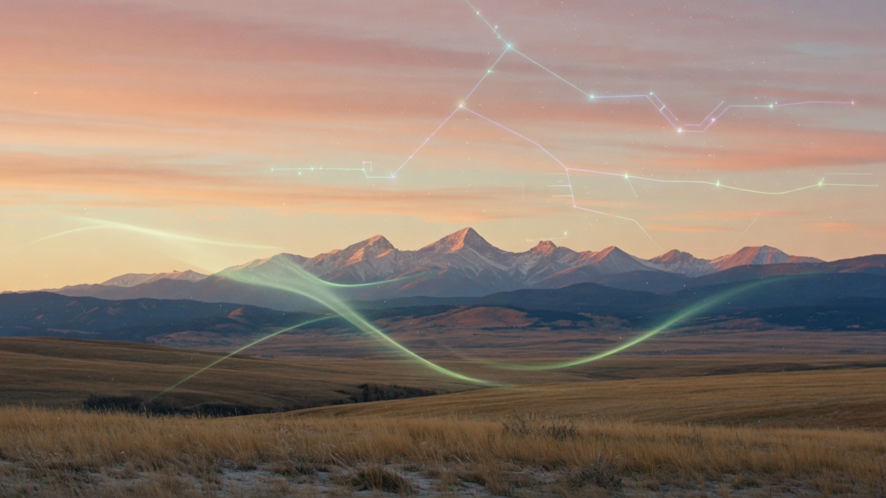 Alberta landscape with subtle digital innovation overlay representing SME AI strategy