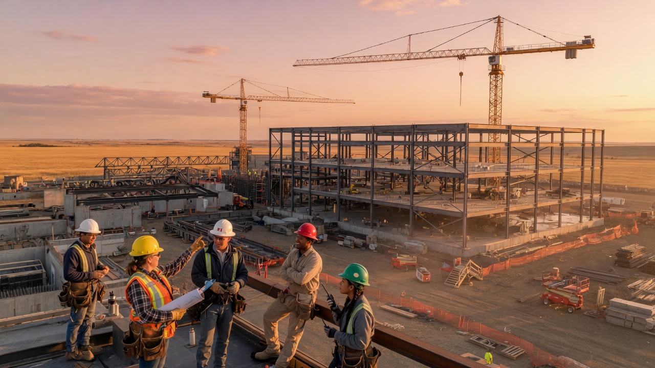 Skilled trades on a major industrial build