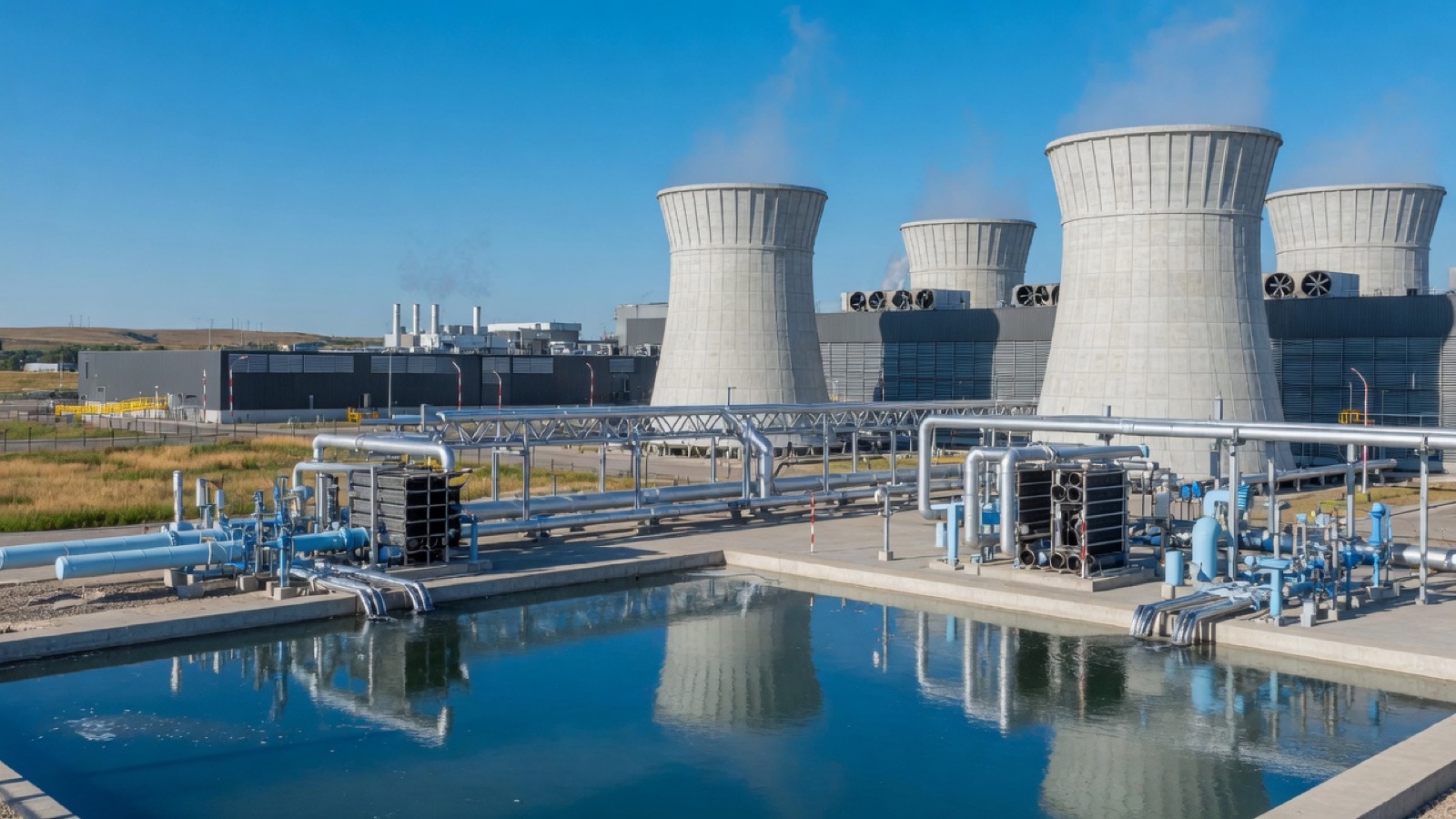 Modern data center cooling systems and water engineering in Alberta