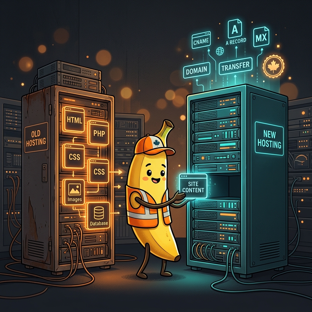 Nano Banana helps switch website provider in Alberta without breaking your site