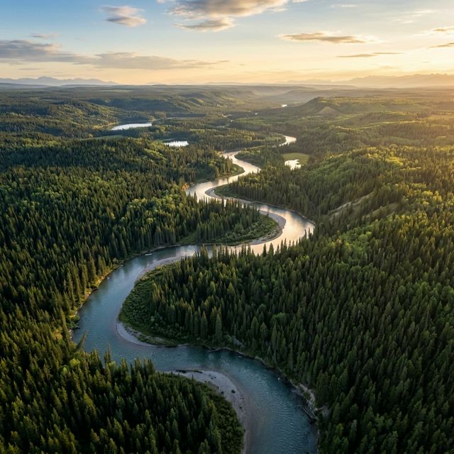 Boreal forest aerial