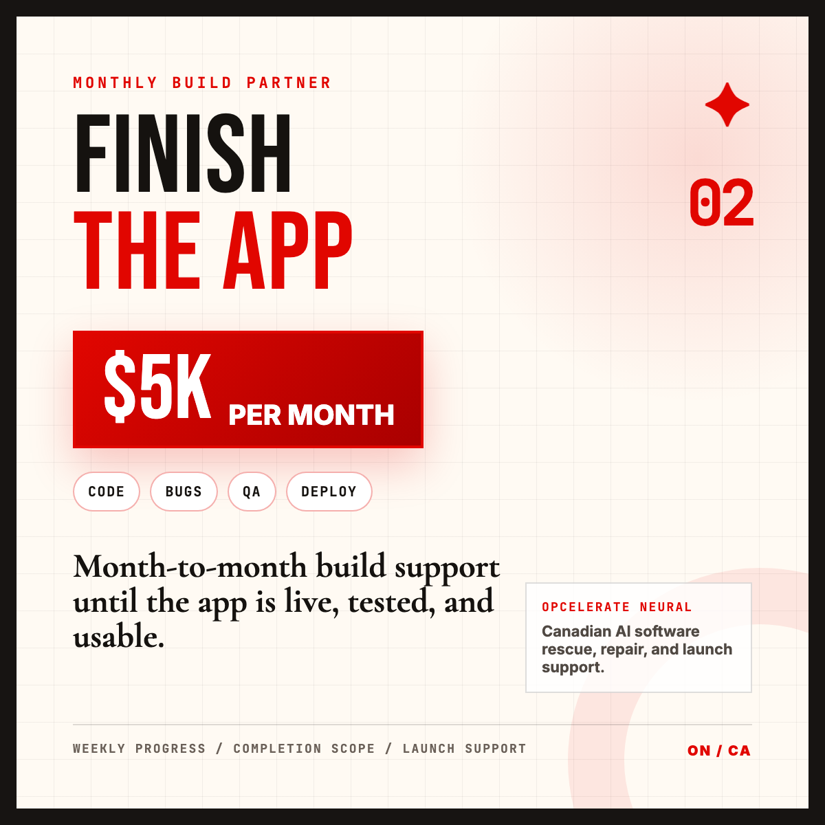 Finish the app monthly package promo image